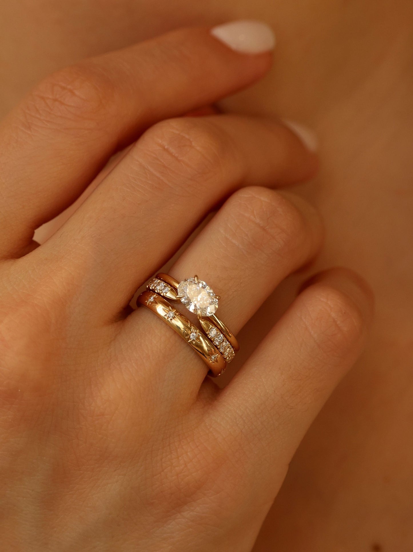 1 CT - 3 CT East-West Oval Cut Lab grown Diamond Solitaire Engagement Ring