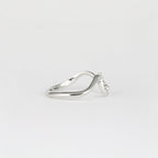 0.11 TCW Round CVD Diamond Curved Unique Style Scattered Wedding Band