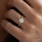 1.7 CT - 2.8 CT Round Cut Twisted Pave Moissanite Engagement Ring