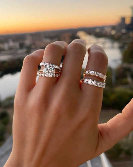 2 CT - 4 CT Round Cut Lab grown Diamond Solitaire Engagement Ring