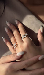 1.65 TCW Mix Shape CVD Diamond Open Wedding Band