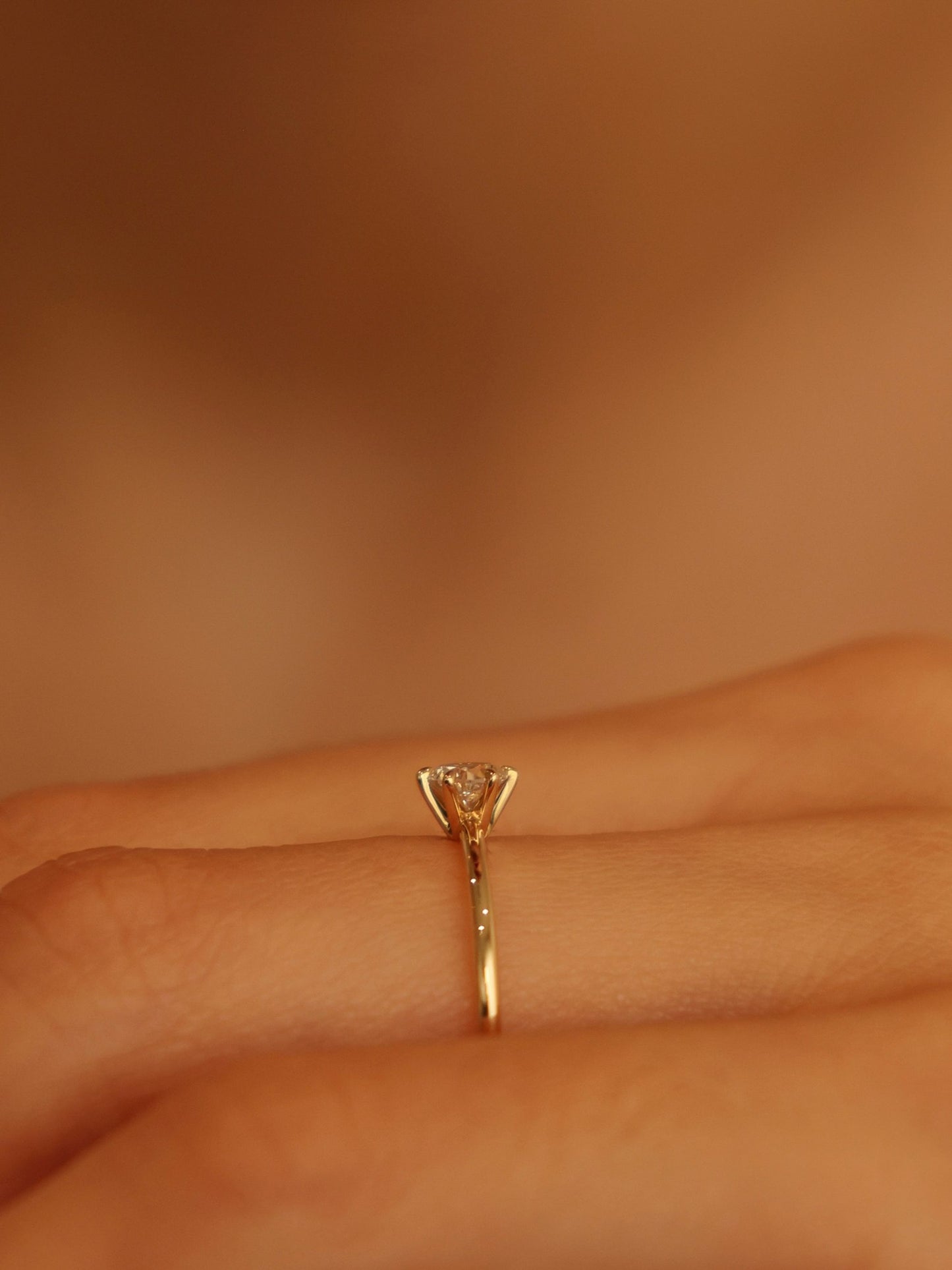 0.3 CT - 2.3 CT Round Cut Lab grown Diamond Solitaire Engagement Ring