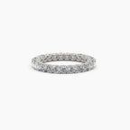 1.7 TCW Round Moissanite Full Eternity Wedding Band