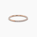 0.066 TCW Round Moissanite Thin Stacking Wedding Band