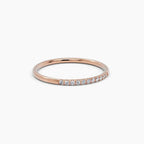 0.066 TCW Round Moissanite Thin Stacking Wedding Band