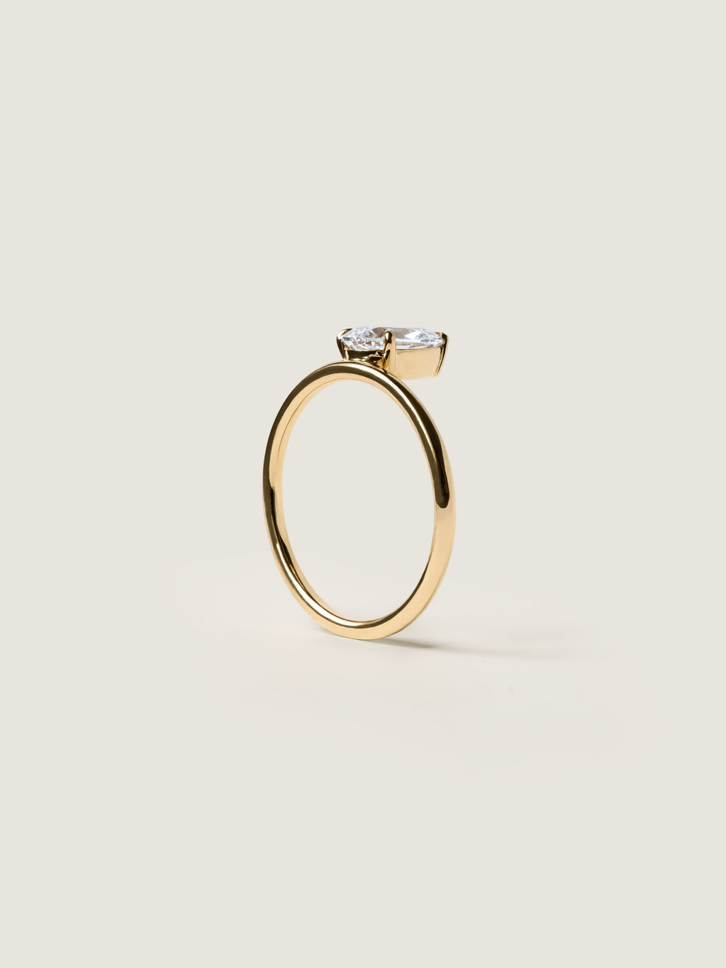1 CT - 3 CT Pear Cut Lab grown Diamond Solitaire Engagement Ring