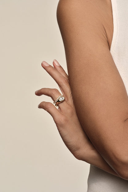 1.5 CT Oval Cut Lab grown Diamond Bezel Setting Solitaire Engagement Ring