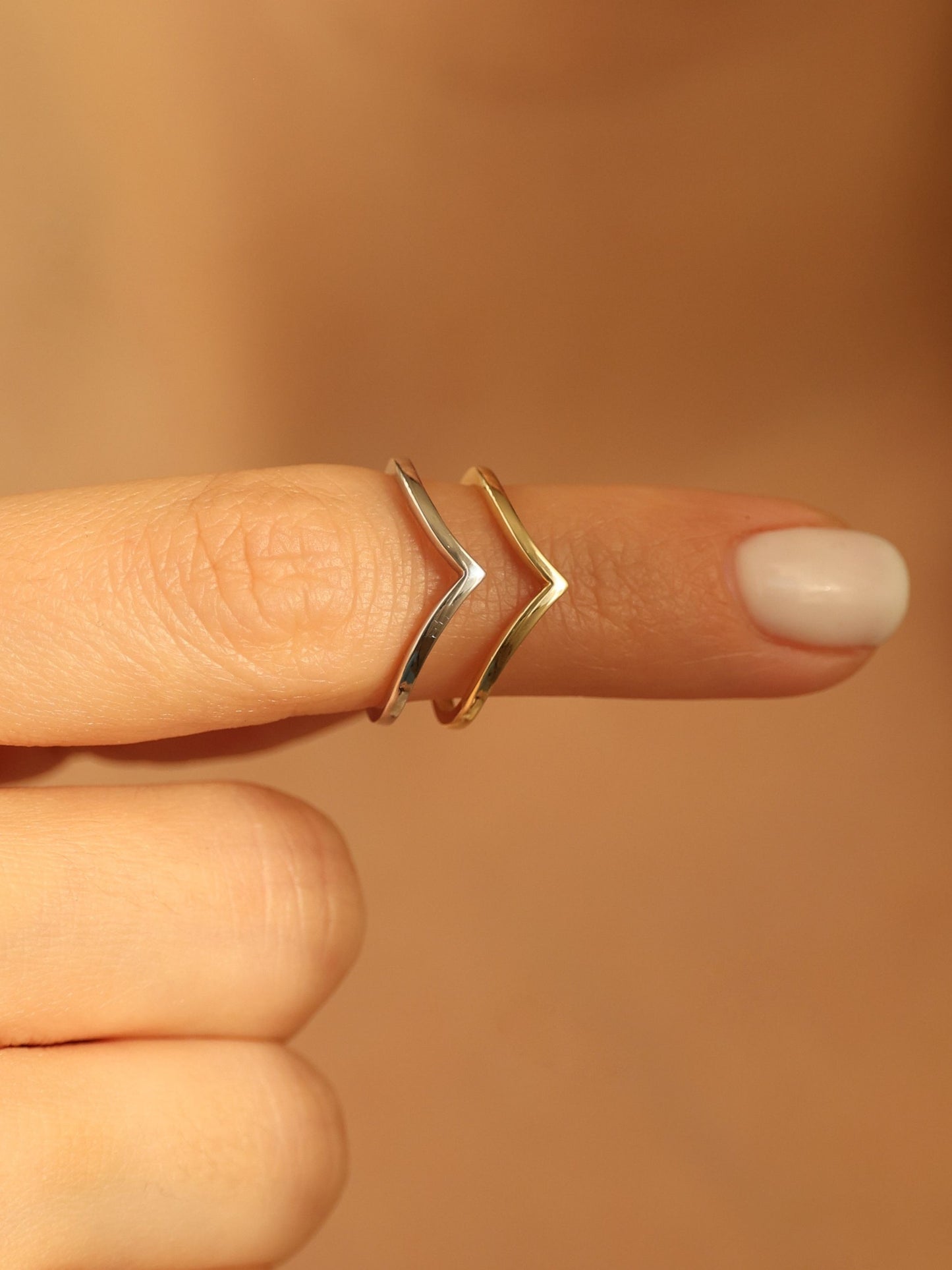 Chevron Plain Wedding Band