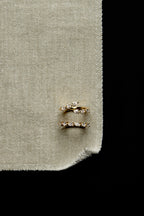 0.12 TCW Pear Moissanite Open Pave Wedding Band