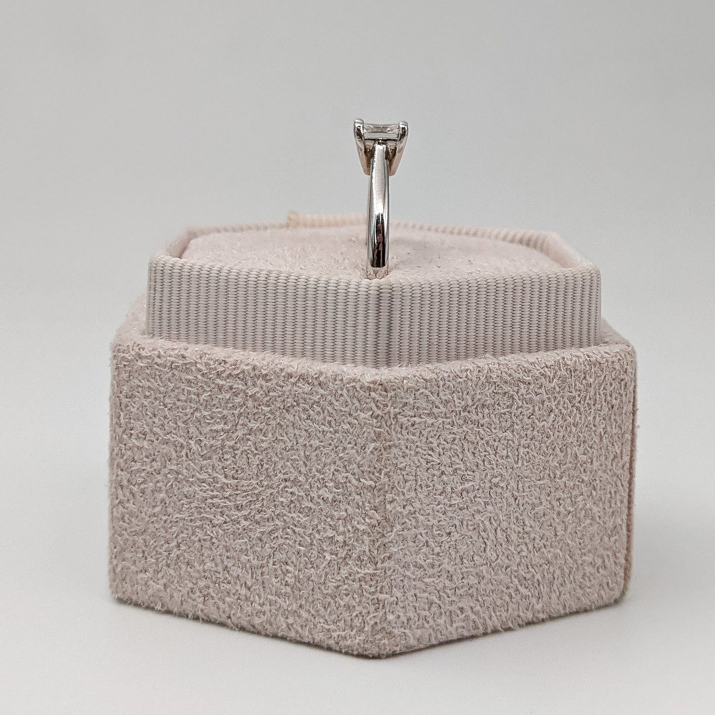 0.46 CT Radiant Cut Solitaire Moissanite Engagement Ring