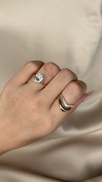 0.22 TCW Round CVD Diamond Dual Pave Wedding Band