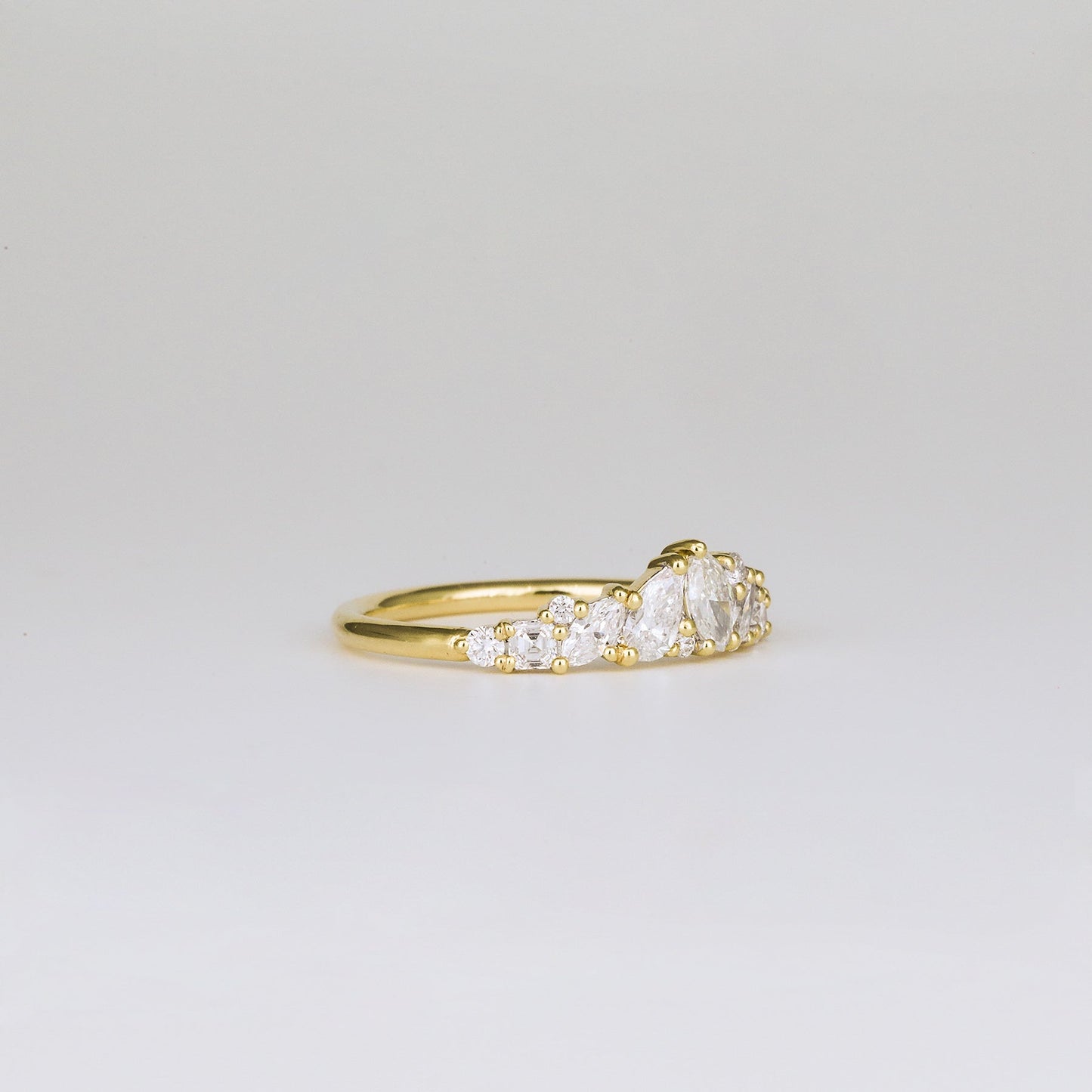 0.61 TCW Multi Shape CVD Diamond Wedding Band