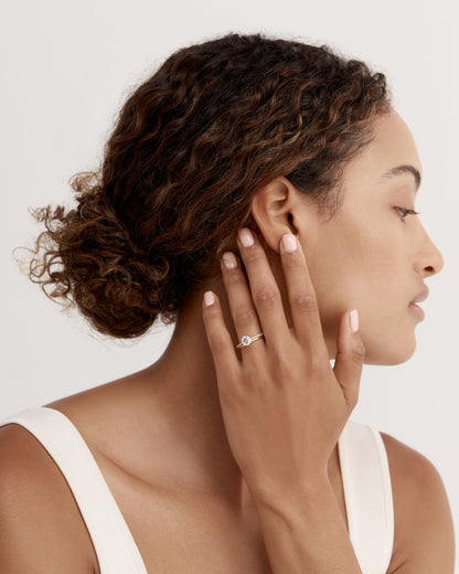 1 CT - 2 CT Round Cut Lab grown Diamond Pave Setting Engagement Ring