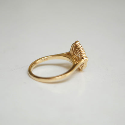 0.7 CT Oval Cut Moissanite Art Deco Mosaic Engagement Ring