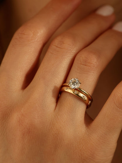 1.5 CT - 3.5 CT Round Cut Lab grown Diamond Solitaire Engagement Ring