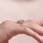 2.5 CT - 3.5 CT Oval Cut Pave Setting Moissanite Engagement Ring