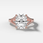 1 CT - 3 CT Elongated Cushion Cut Lab grown Diamond Split Shank Engagement Ring
