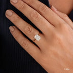 2.2 CT - 4 CT Radiant Cut Hidden Halo Moissanite Engagement Ring