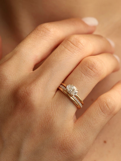 0.4 TCW Round CVD Diamond Pave Wedding Band