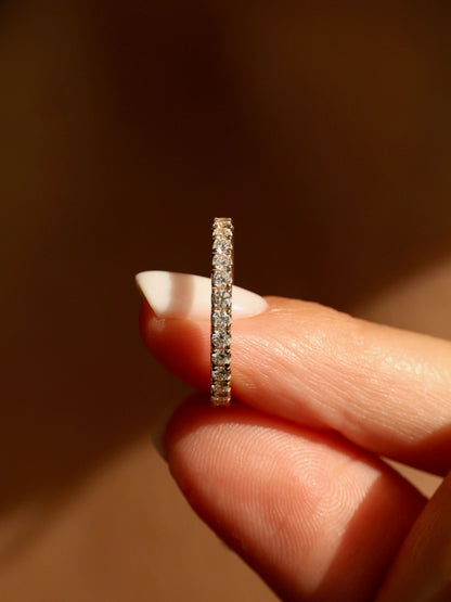 1 TCW Round CVD Diamond Full Eternity Wedding Band