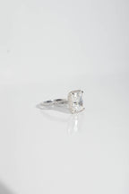 2.5 CT - 3.5 CT Radiant Cut Halo & Pave Moissanite Engagement Ring