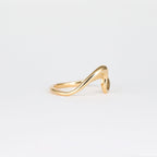 Plain Organic Curved Wedding Band
