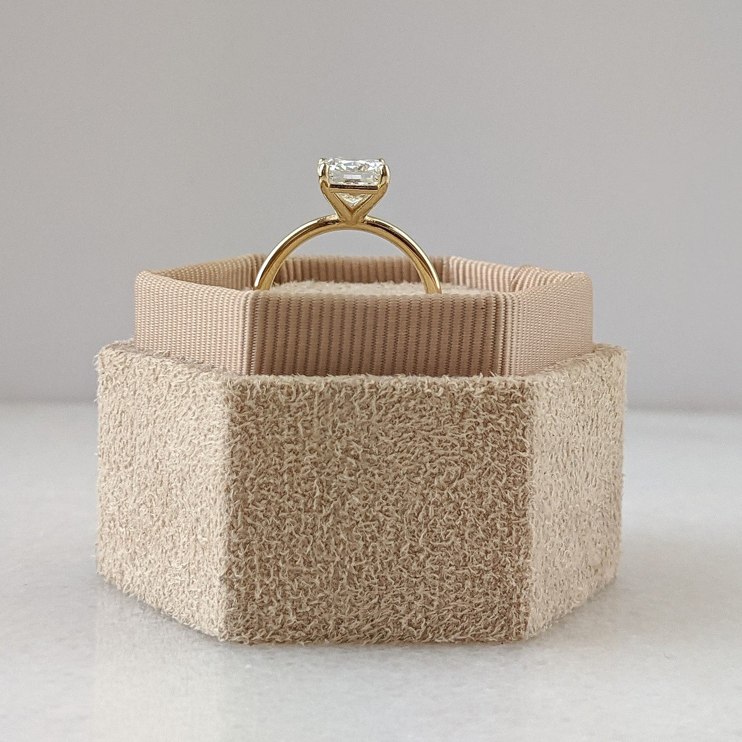 2 CT Radiant Cut Solitaire Moissanite Engagement Ring