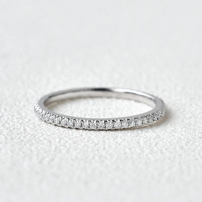 0.2 TCW Round Moissanite Full Eternity Wedding Band