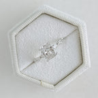 2 CT Elongated Cushion Cut Pave Dainty Style Moissanite Engagement Ring