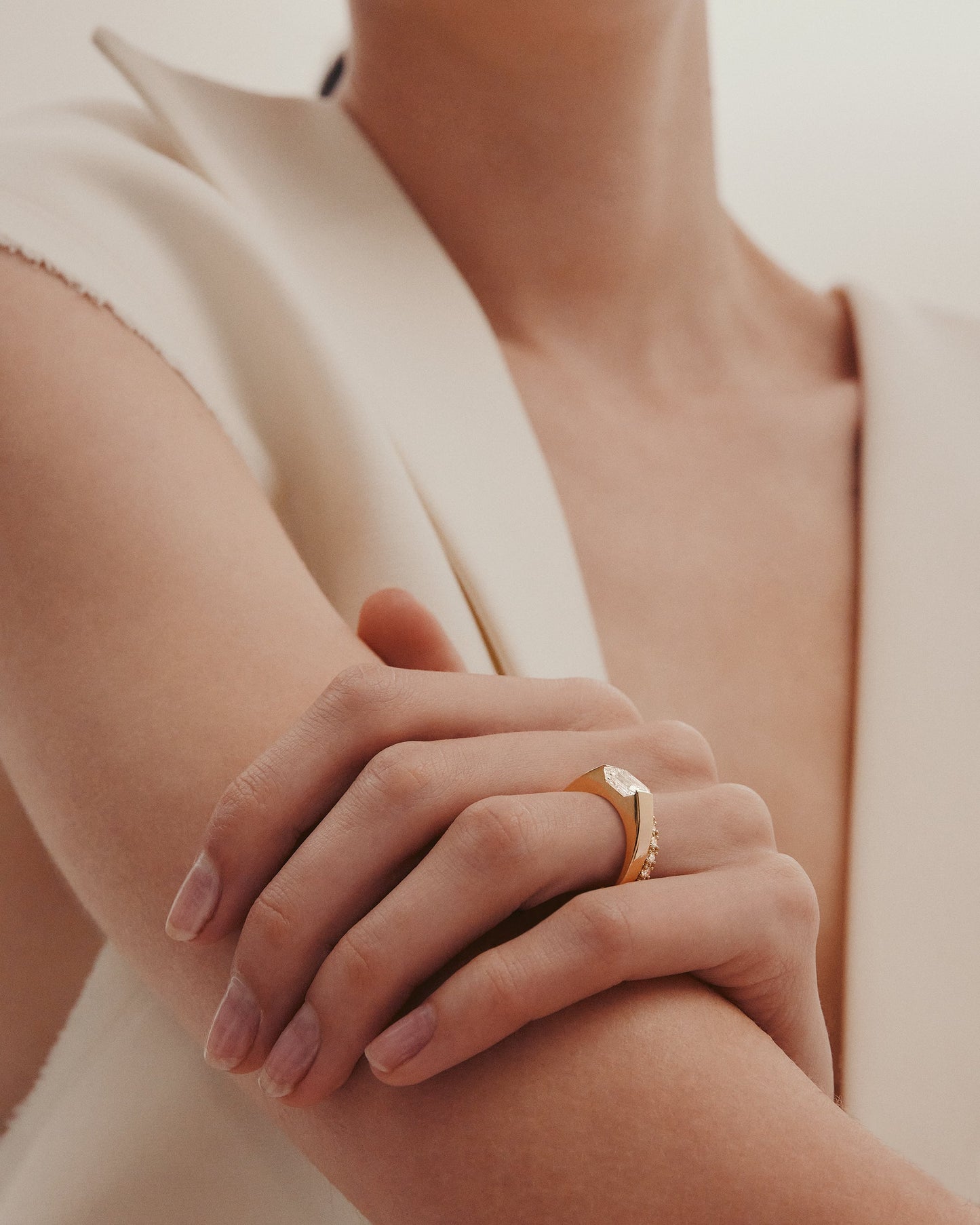 1 CT - 2 CT Emerald Cut Lab grown Diamond Tension Setting Solitaire Engagement Ring