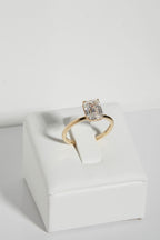 1.5 CT - 2.5 CT Emerald Cut Hidden Halo Moissanite Engagement Ring
