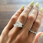 0.9 TCW Round CVD Diamond Pave Ripple Wedding Band