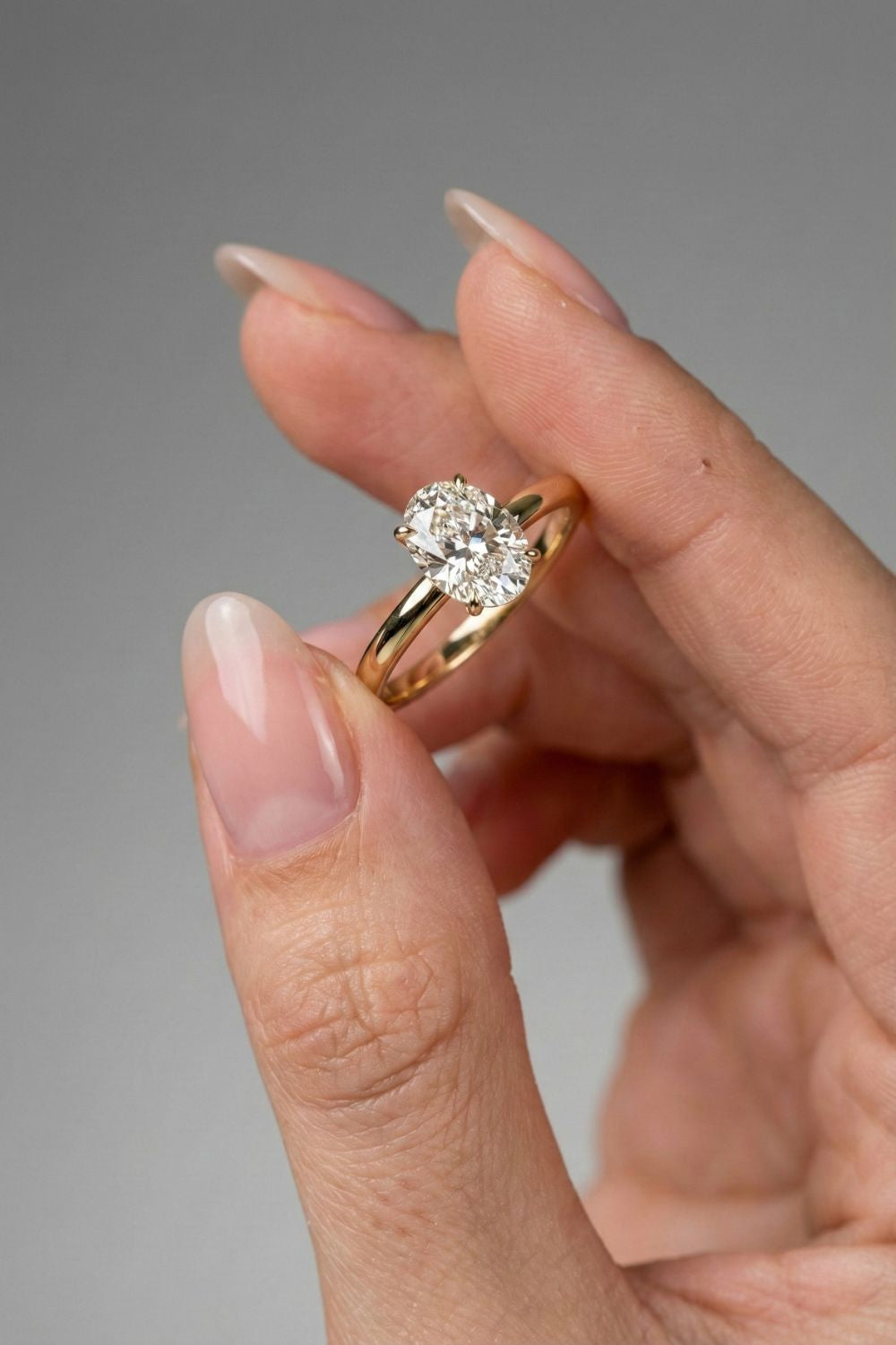 Oval Cut Lab grown Diamond Solitaire Engagement Ring