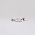 0.57 TCW Multi Shape CVD Diamond Cluster Pave Wedding Band