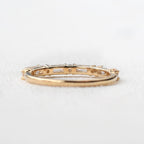 0.2 TCW Baguette & Round Moissanite Half Eternity Wedding Band
