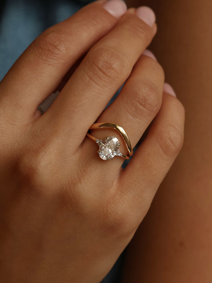 Plain Curved Stackable Wedding Band