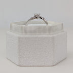 0.6 CT Round Cut Pave Unique Style Moissanite Engagement Ring