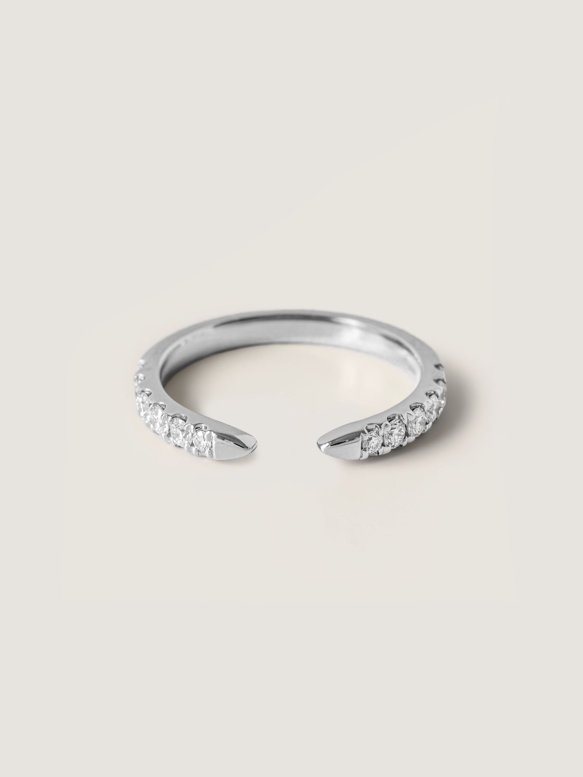 0.36 TCW Round CVD Diamond Pave Open Wedding Band