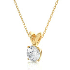 0.59 CT Round Cut Moissanite Diamond Solitaire Necklace