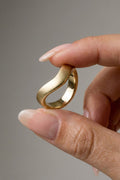 Chevron Plain Wedding Band