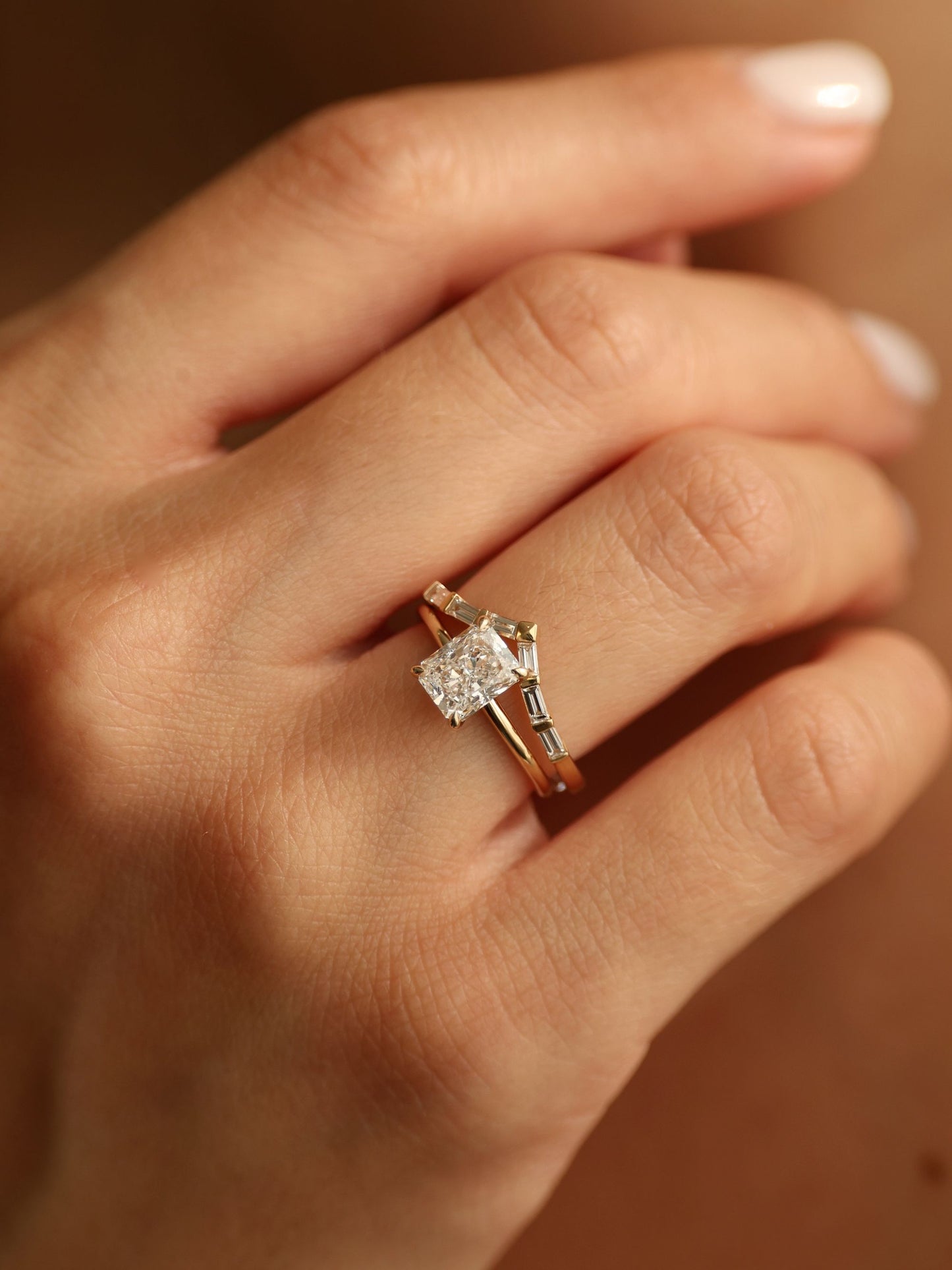 1.5 CT - 3.5 CT Radiant Cut Lab grown Diamond Solitaire Engagement Ring