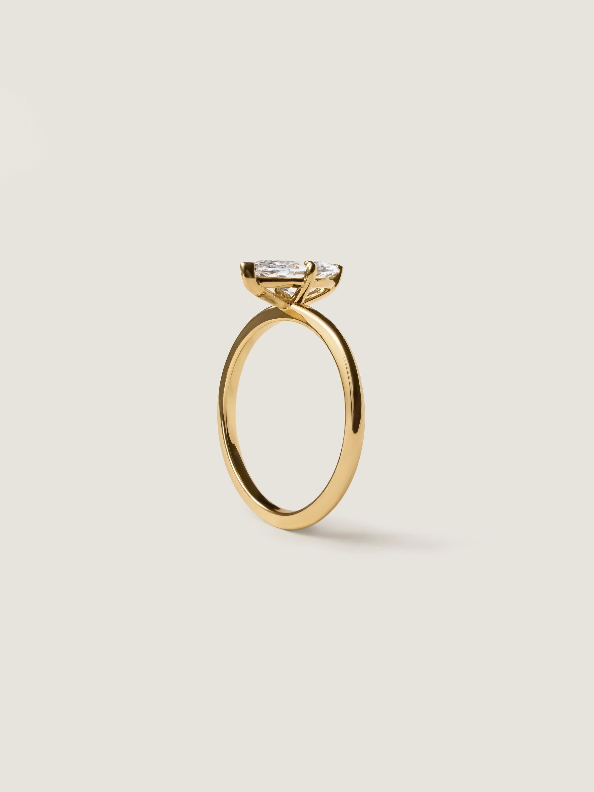1 CT - 3 CT Marquise Cut Lab grown Diamond Solitaire Engagement Ring