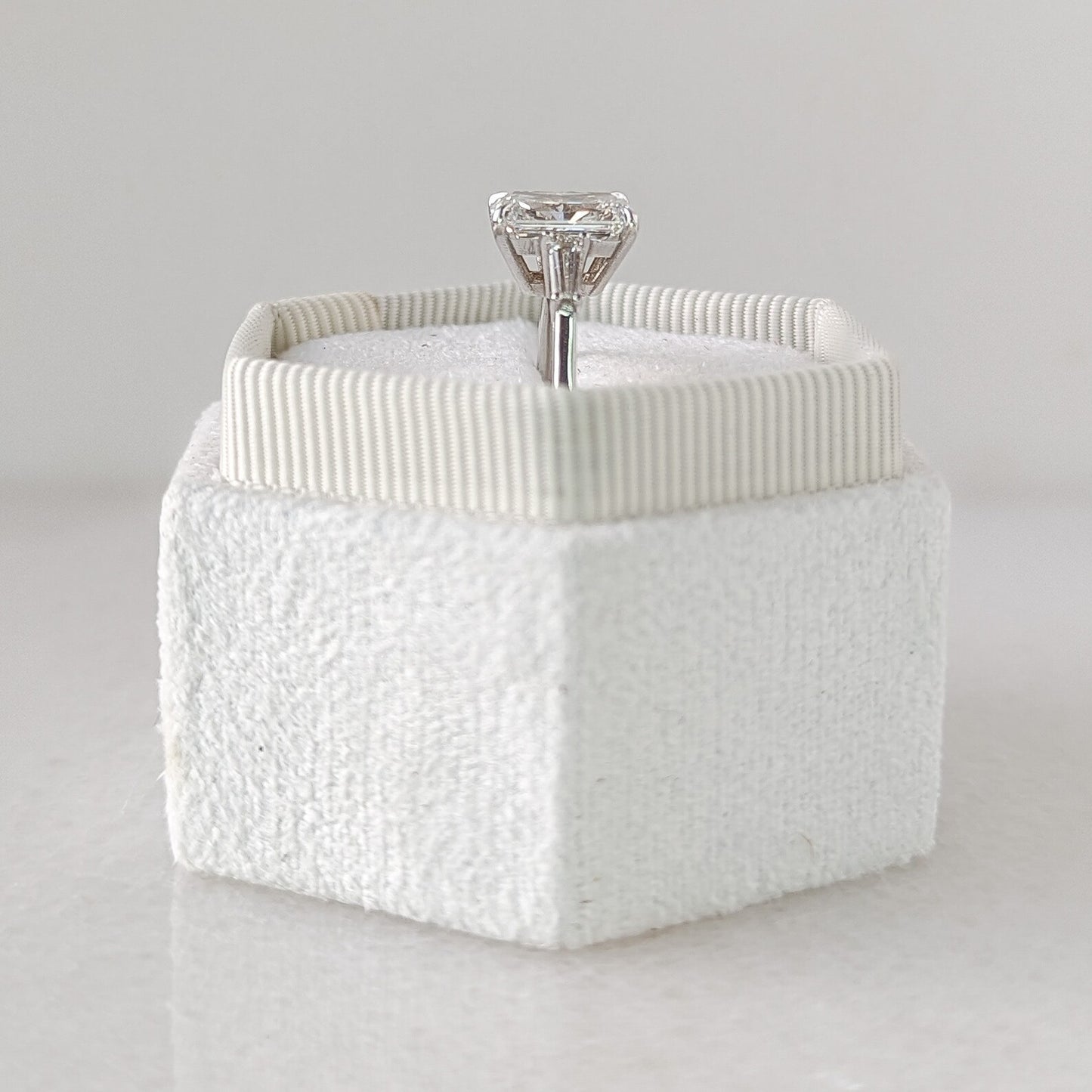 2 CT Radiant Cut Three Stone Moissanite Engagement Ring