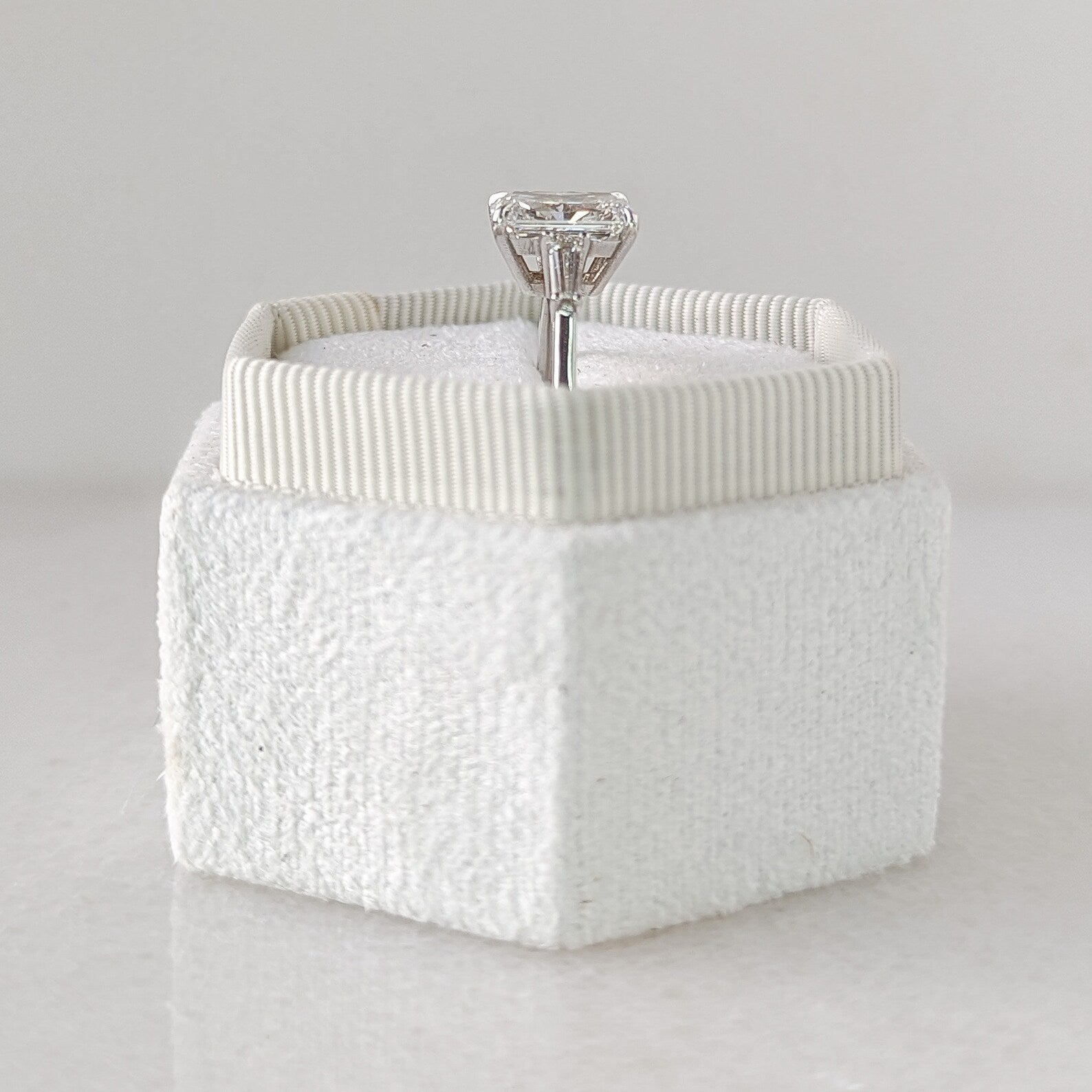 2 CT Radiant Cut Three Stone Moissanite Engagement Ring