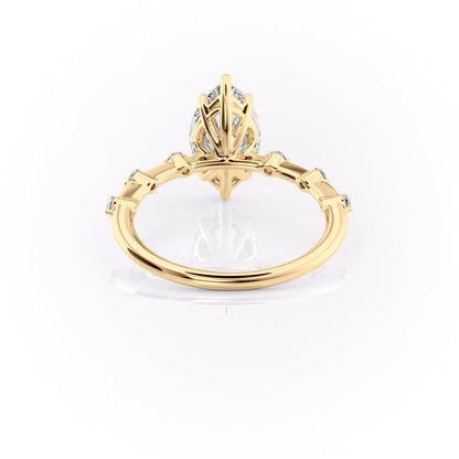 1 CT - 2 CT Marquise Cut Dainty Pave Set Moissanite Engagement Ring