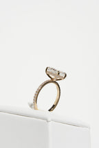2 CT - 3 CT Radiant Cut Hidden Halo & Pave Moissanite Engagement Ring