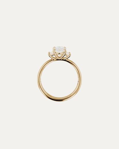 1 CT - 2 CT Oval Cut Lab grown Diamond Three Stone Engagement Ring