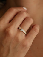 0.5 CT - 2.5 CT Oval Cut Lab grown Diamond Pave Engagement Ring
