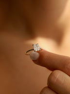 1.5 CT - 3.5 CT Radiant Cut Lab grown Diamond Solitaire Engagement Ring