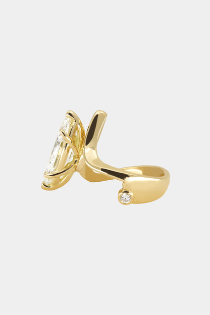 2 CT - 4 CT Marquise Cut Lab grown Diamond Unique Engagement Ring